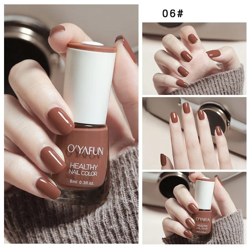 Nail Art Tearable Quick Dry Normal Without Lamp Nail Polish Glitter Sequins UV Varnish Matte Waterproof No-bake Nail Polish