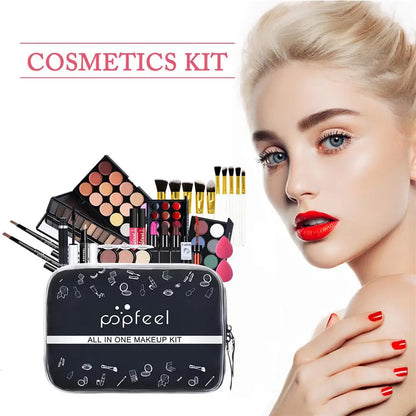 All inMakeup Kit Lip Gloss Eyeshadow Concealer Makeup Brush Portable Makeup Gift Set for Women Girls
