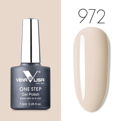 VENALISA 3-in-1 UV Gel Polish One-Step Gel Lacquer Organic Soak off Nail Art Varnish for LED/UV Light New Arrival Nail Salon