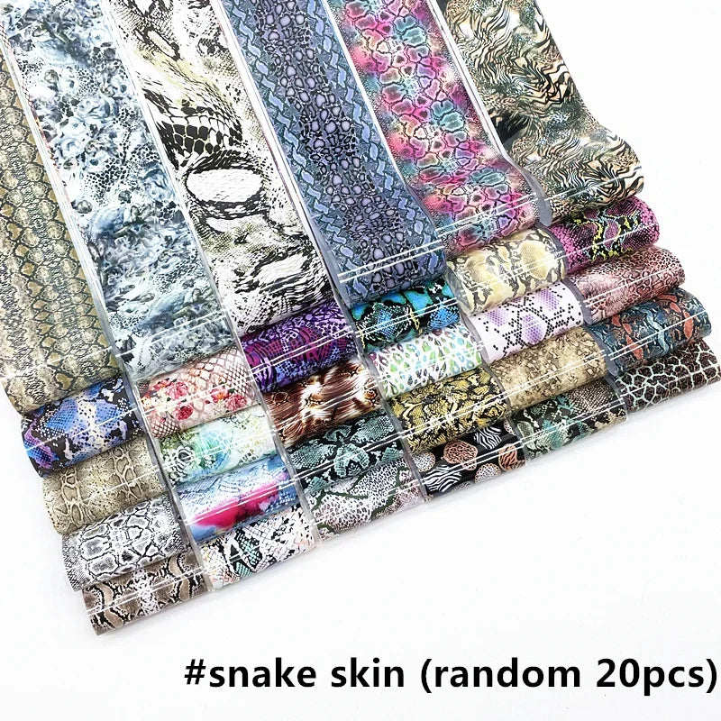 20 Rolls Halloween Nail Foils Gradient Transfer Paper Christmas Nail Art Stickers Stripe Floral Manicure Decals Nails Decoration