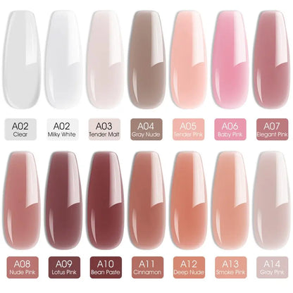50ml TPO Free Jelly Nail Extension Gel Nail Builder French Nail Gum Venalisa Clear Natural Color Soak Off UV Construction Gel