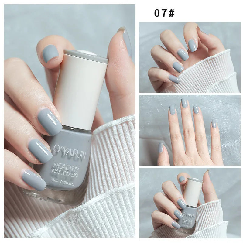 Nail Art Tearable Quick Dry Normal Without Lamp Nail Polish Glitter Sequins UV Varnish Matte Waterproof No-bake Nail Polish