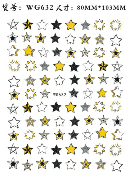 Nail Sticker Snake  Dragon Butterfly Black Multicolor Decals Nail Art Tattoo Slider Water Transfer Letter Nails Art Decoration