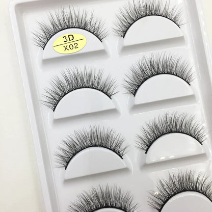 38 Style 5 Pairs Eyelash Natural 3D Mink False Eyelashes Makeup Fake Eye Lashes Faux Cils Make Up Beauty Tools Wholesale