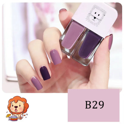 New 2 In 1 Candy Color Nail Polish Manicure Water-based Bright Scrub No Bake No Peeling Quick Dry Waterproof Lasting Nail Polish