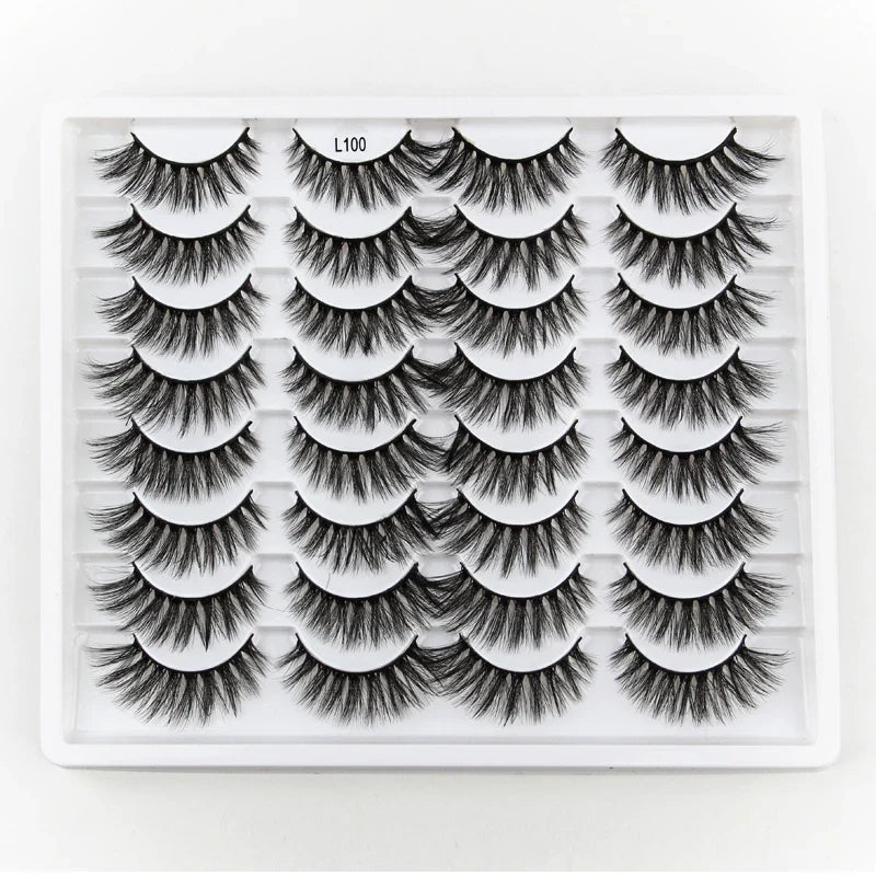 SHIDISHANGPIN 3/5/16 Pairs Natural Long False Eyelashes Dramatic Fluffy 3D Mink Lashes Wispy Wholesale Eye Lashes Thick Cils