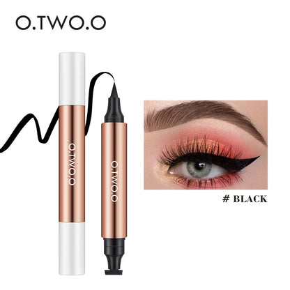 O.TWO.O Double-Ended Eyeliner Stamp - Black Waterproof Liquid Pen