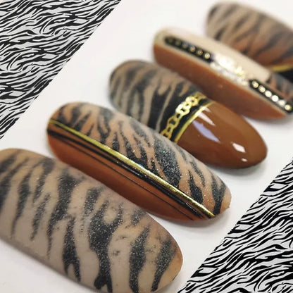 10 Rolls Leopard Print Nail Foils Transfer Paper Amber Nail Art Stickers Snake Skin Manicure Set Decal Animal Nails Decoration