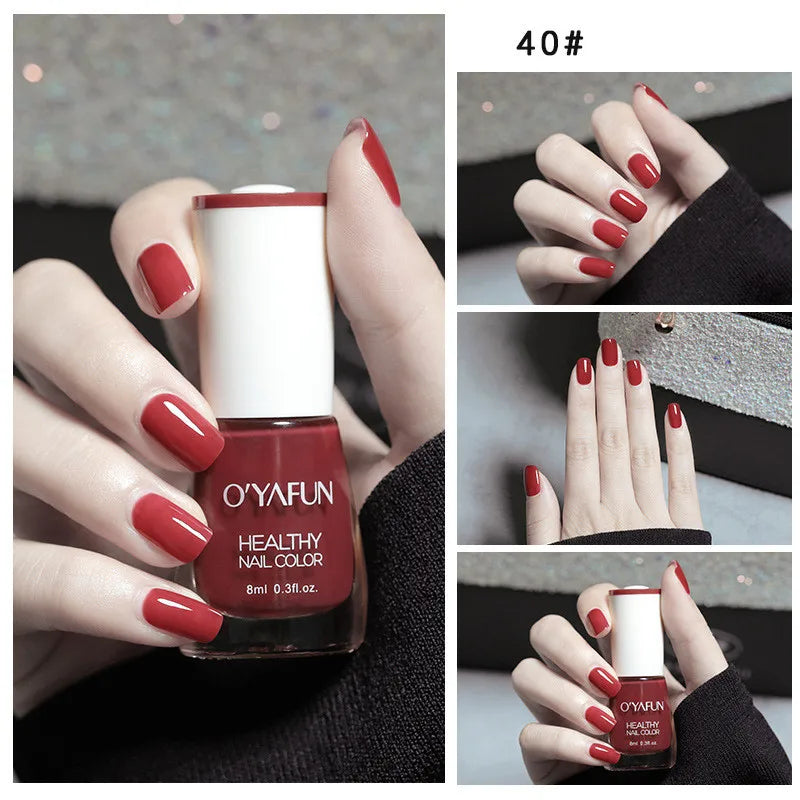Nail Art Tearable Quick Dry Normal Without Lamp Nail Polish Glitter Sequins UV Varnish Matte Waterproof No-bake Nail Polish