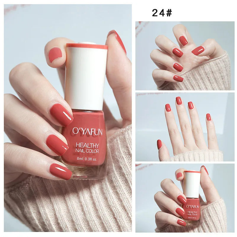 Nail Art Tearable Quick Dry Normal Without Lamp Nail Polish Glitter Sequins UV Varnish Matte Waterproof No-bake Nail Polish