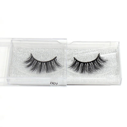 LEHUAMAO 5D Mink Hair False Eyelashes Wispy Cross Natural Mink Lashes Fluffy Eyelash Extension Tools Makeup Handmade Eye lashes