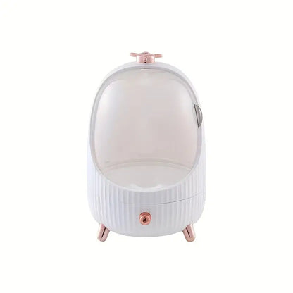 Round Cosmetic Storage Box, Makeup Organizer | Dressing Table Shelf