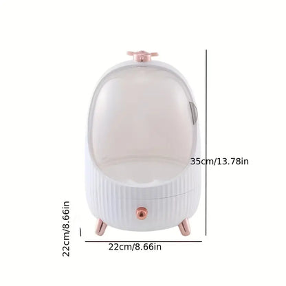 Round Cosmetic Storage Box, Makeup Organizer | Dressing Table Shelf