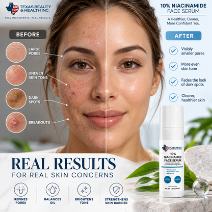 10% Niacinamide Serum for Glowing, Pore-Minimized Skin | Hydrating Face Serum with Hyaluronic Acid