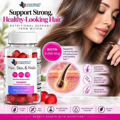Hair, Skin & Nails Gummies with Collagen & Biotin – Beauty Support for Women