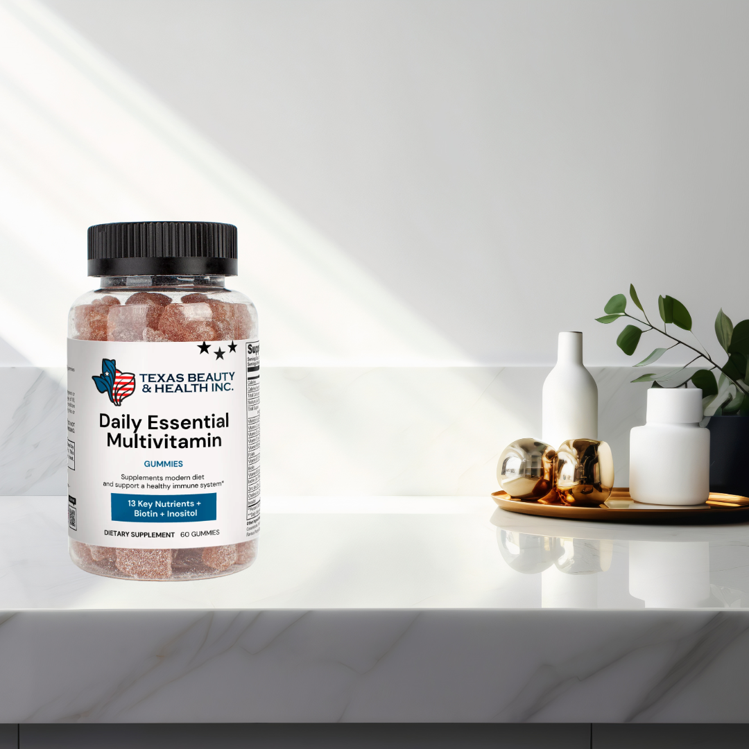 Daily Essential Multivitamin Gummies for Adults – Strawberry Flavor – Immune, Energy & Wellness Support – 60 Gummies