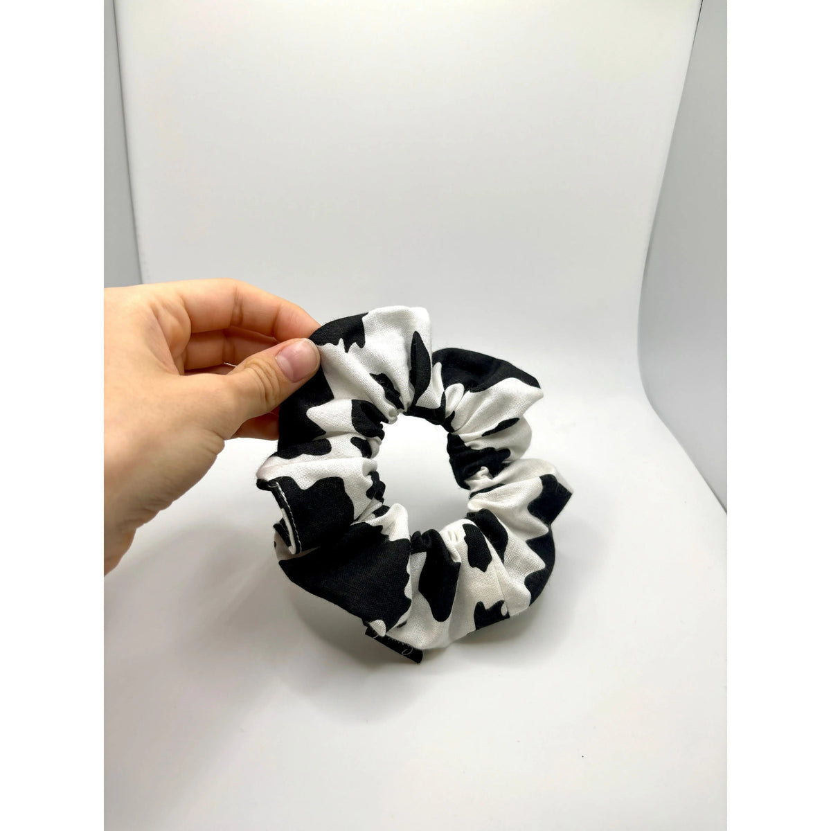 Mini Cow Print Scrunchie
