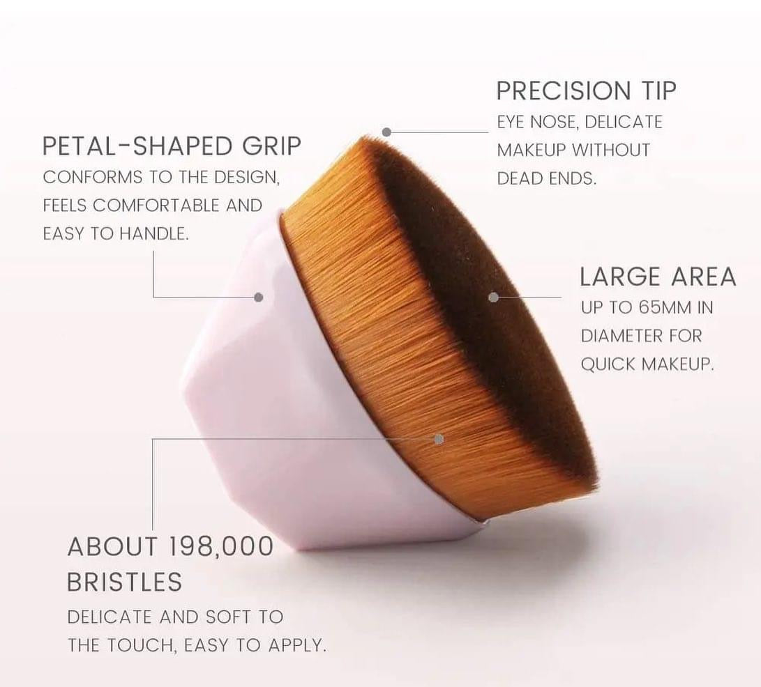 Foundation Makeup Brushes with Protective Case, Flat Top Blush Flawless Kabuki Foundation Brushes for Blending Liquid Cream Flawless Powder Face Blush