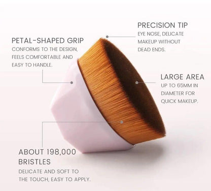 Foundation Makeup Brushes with Protective Case, Flat Top Blush Flawless Kabuki Foundation Brushes for Blending Liquid Cream Flawless Powder Face Blush