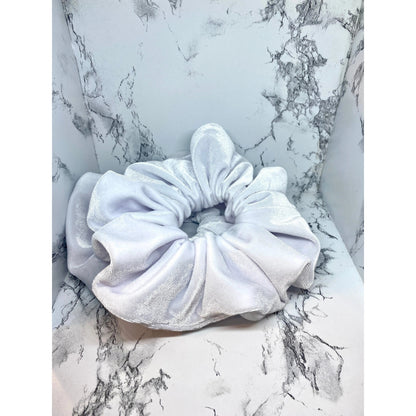 White Velvet Scrunchie