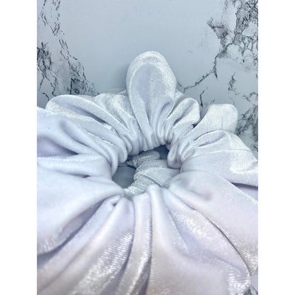 White Velvet Scrunchie