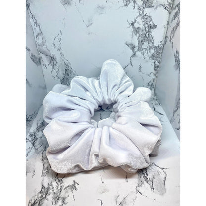 White Velvet Scrunchie