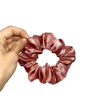 Mini Dusty Rose Silk Scrunchie