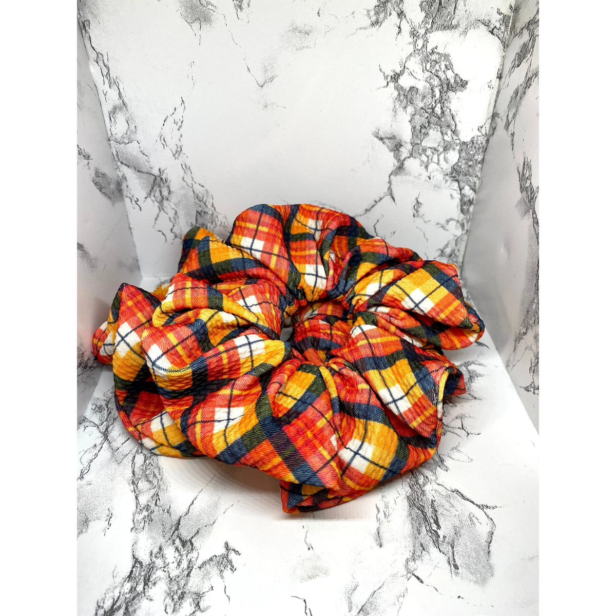 Plaid Fall Bullet Scrunchie