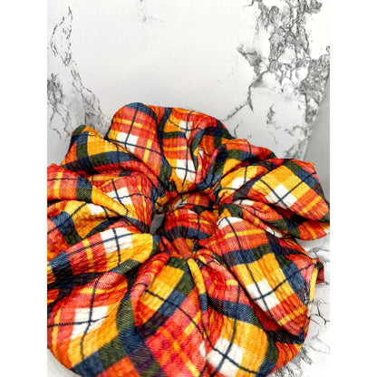 Plaid Fall Bullet Scrunchie