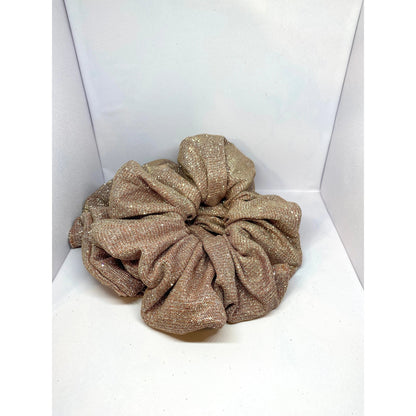 Dusty Rose Pink Sparkle Scrunchie
