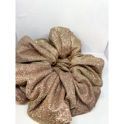 Dusty Rose Pink Sparkle Scrunchie