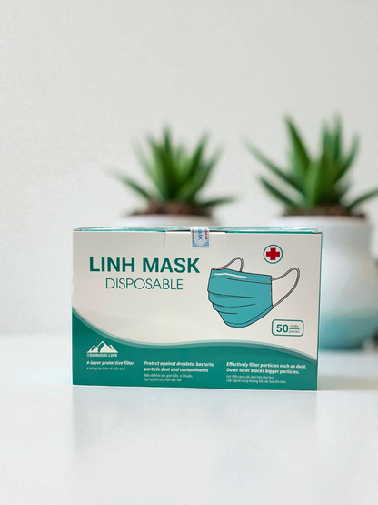 LINH 4-LAYER DISPOSABLE FACE MASK (50PCS/BOX)