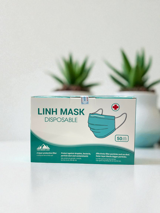 LINH 4-LAYER DISPOSABLE FACE MASK (50PCS/BOX)