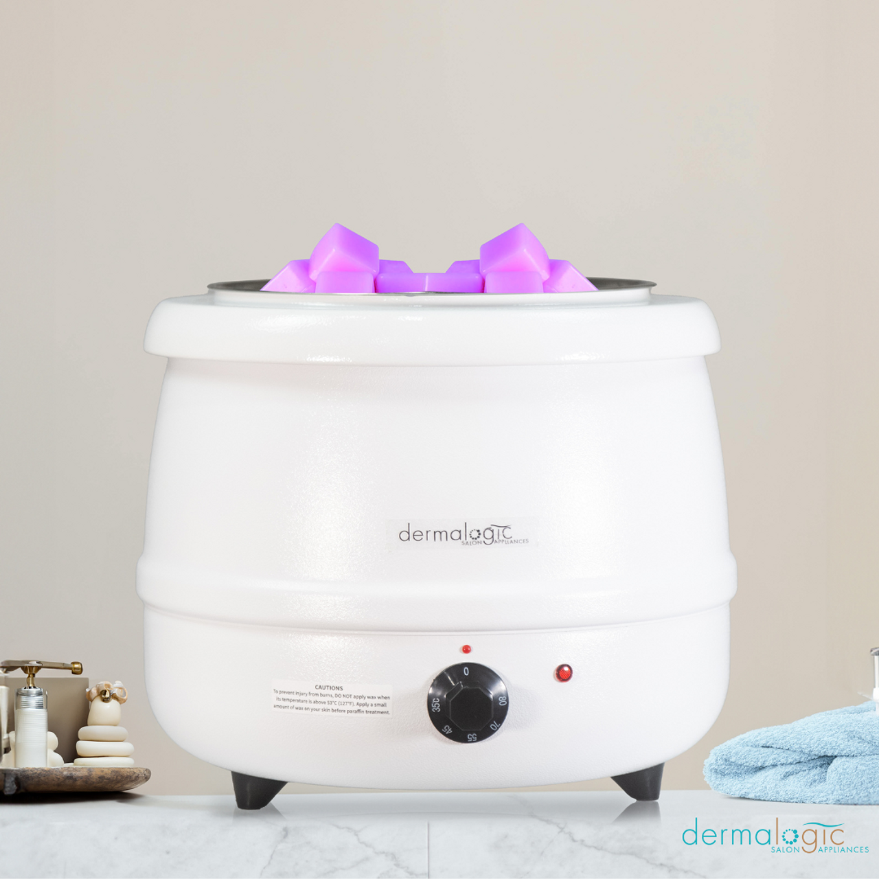 DERMALOGIC PARAFFIN WAAX KETTLE WARMER WITH 5OZ. LADLE - 10L