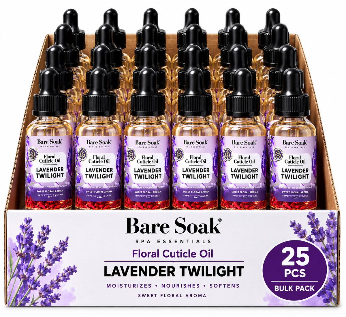 BARE SOAK CUTICLE OIL 2OZ. - LAVENDER TWILIGHT