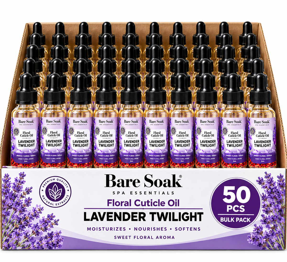 BARE SOAK CUTICLE OIL 2OZ. - LAVENDER TWILIGHT