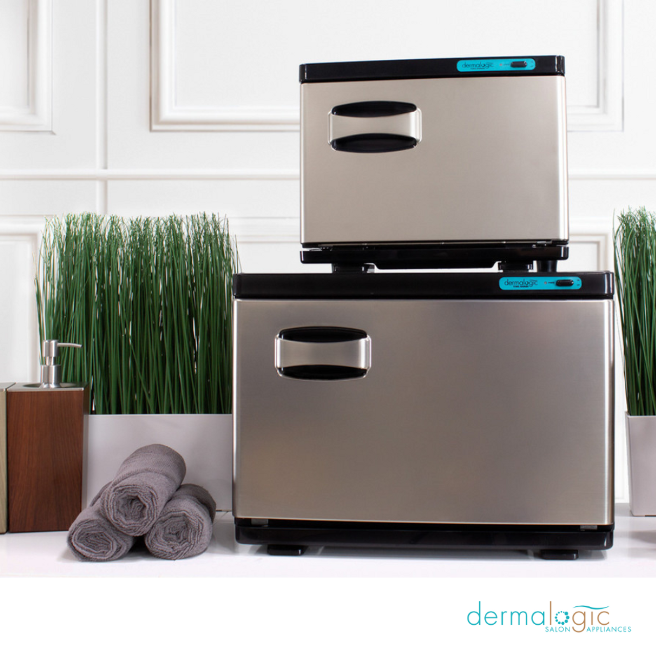 DOUBLE-DOOR DERMALOGIC STAINLESS TOWEL WARMER 40L