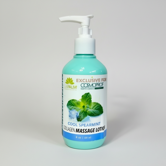 LAPALM COLLAGEN MASSAGE LOTION 8OZ. - SPEARMINT EUCALYPTUS