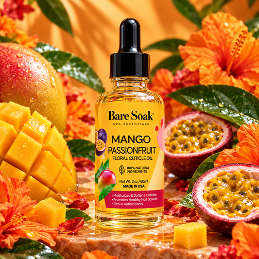 BARE SOAK CUTICLE OIL 2OZ. - MANGO PASSIONFRUIT