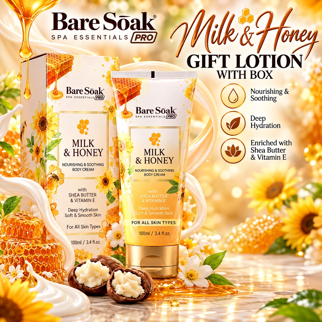 BARE SOAK GIFT LOTION WITH BOX 3.4OZ. (50-TUBE/CASE)