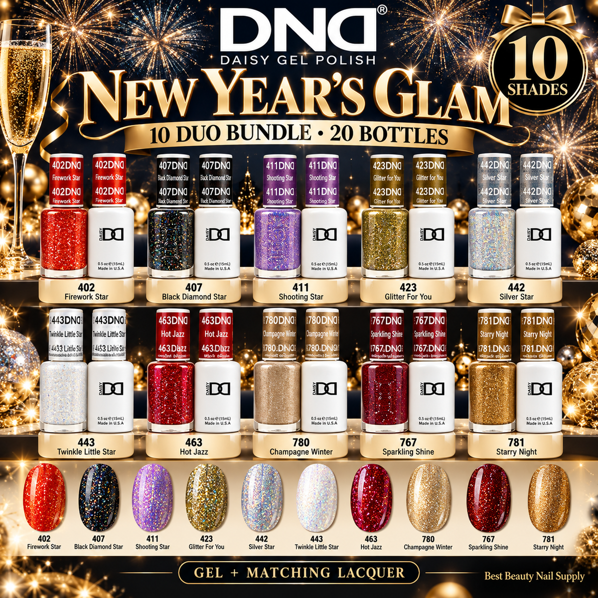 DND NEW YEAR'S COLOR FAVORITES COLLECTION – 10 DUO BUNDLE