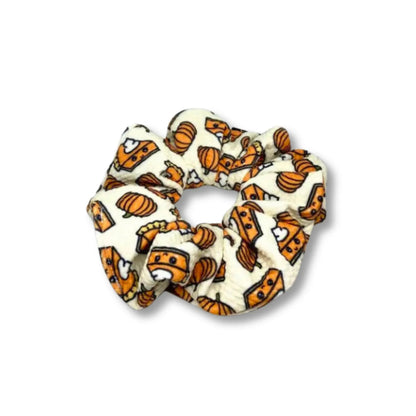 Mini Cute Pumpkin Pie Thanksgiving Bullet Scrunchie