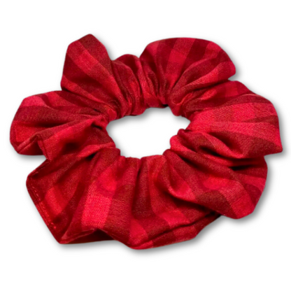 Red Plaid Scrunchie