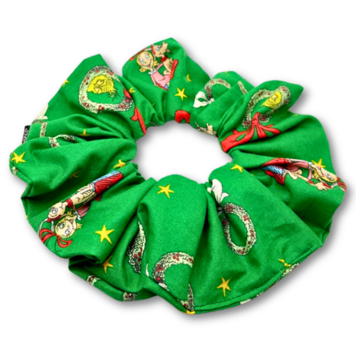 Green Grinch and Cindy Christmas Scrunchie