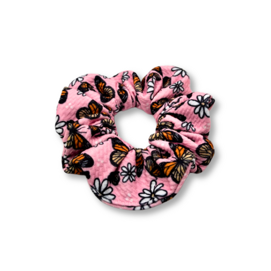 Mini Pink Butterfly Spring Bullet Scrunchie