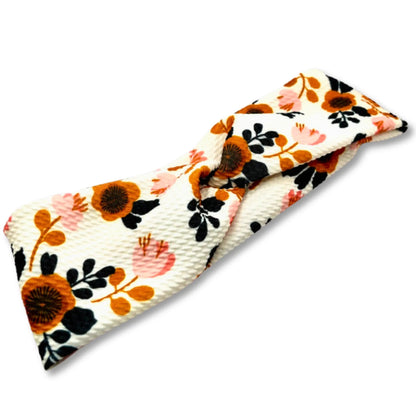 Fall Floral Twist Knot Thanksgiving Headband