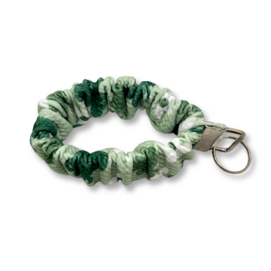 Floral Clover Scrunchie Wristlet