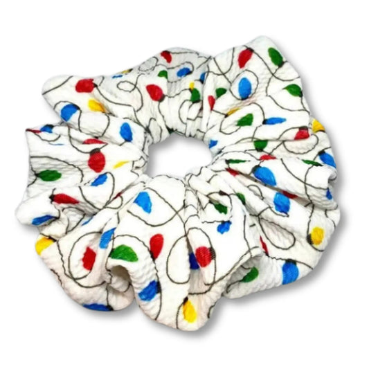 White Lights Christmas Bullet Scrunchie