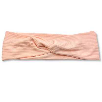 Pink Ribbed Twist Knot Headband
