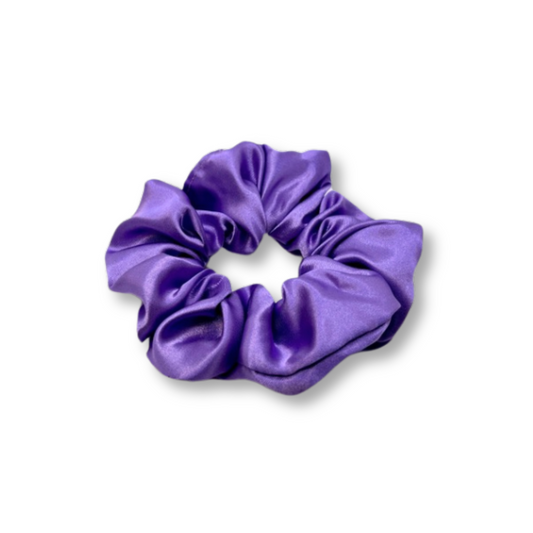 Mini Purple Silk Scrunchie